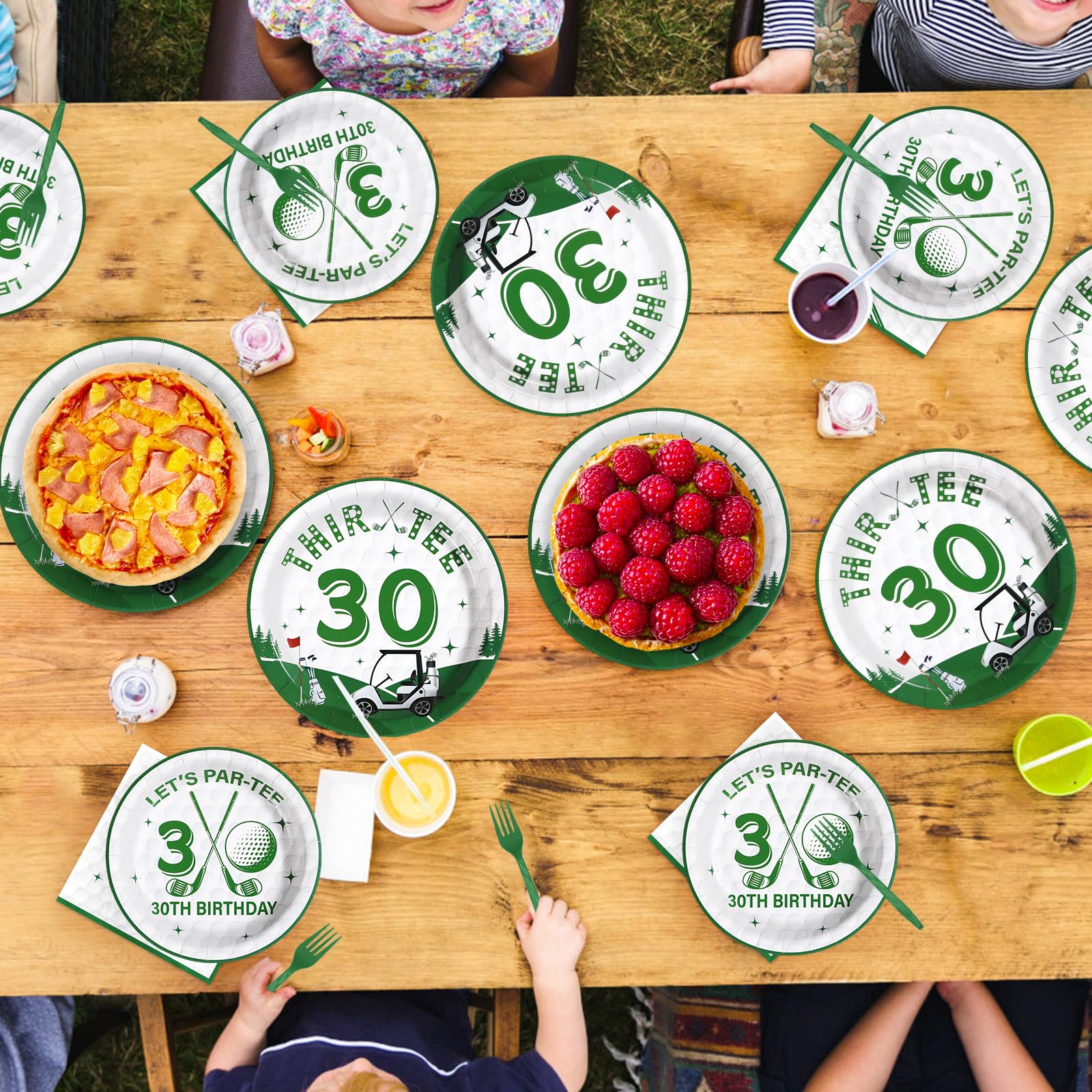 96 Pcs Golf 30th Birthday Party Plates and Napkins - Grencian