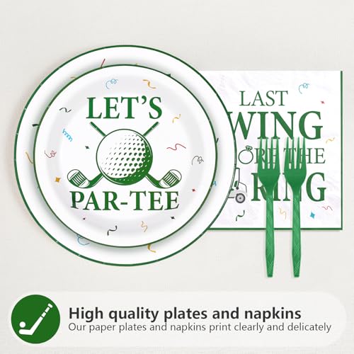 96 Pcs Golf Party Plates and Napkins - Grencian