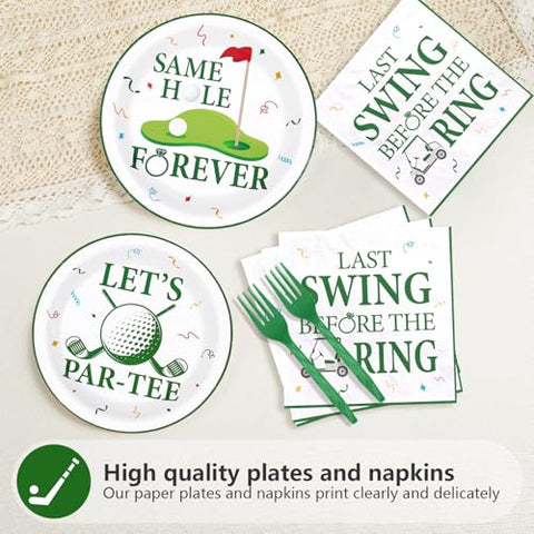 96 Pcs Golf Party Plates and Napkins - Grencian