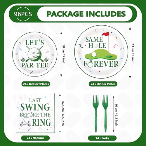 96 Pcs Golf Party Plates and Napkins - Grencian