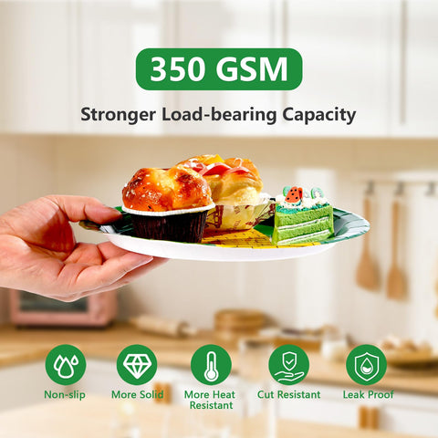 96 Pcs Green Yellow Brick Party Plates and Napkins - Grencian