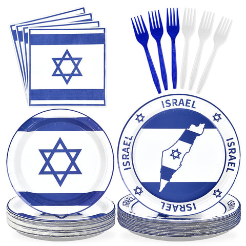 96 assiettes et serviettes de table aux couleurs du drapeau allemand