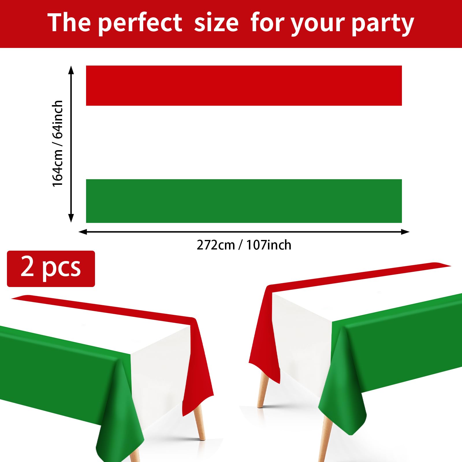 98 Pcs Italian Flag Birthday Party Plates and Napkins - Grencian