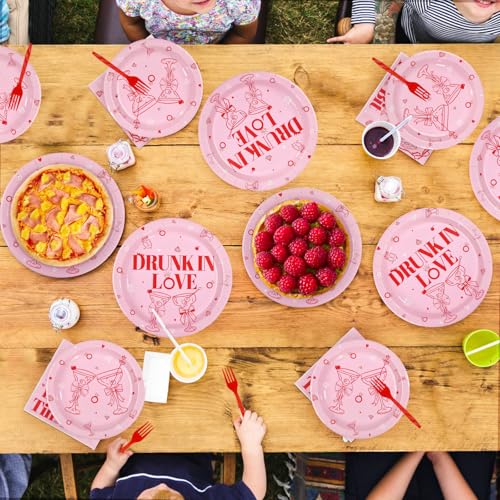 96 Pcs Margarita Bachelorette Party Plates and Napkins - Grencian