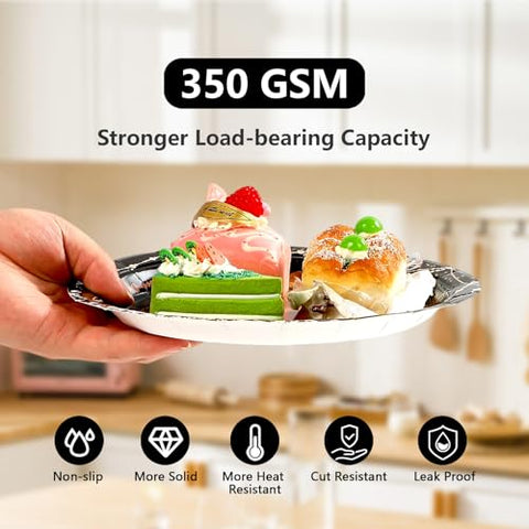 96 Pcs Mask Ball Party Plates and Napkins - Grencian