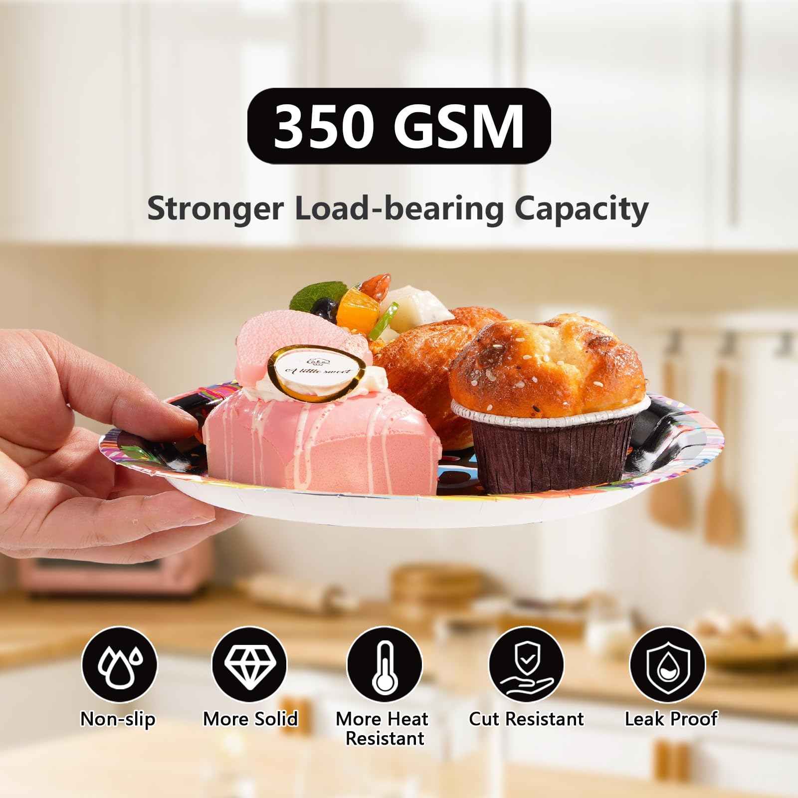 96 Pcs Mexican Christmas Party Plates and Napkins - Grencian