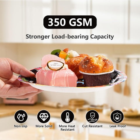 96 Pcs Mexican Christmas Party Plates and Napkins - Grencian