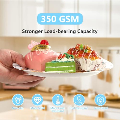96 Pcs Milk Cookie Baby Shower Party Plates and Napkins - Grencian
