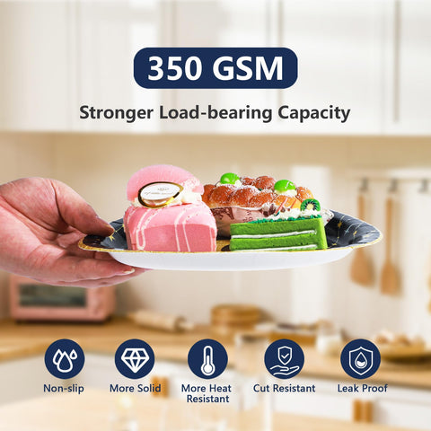 96 Pcs Moon and Stars Party Plates and Napkins - Grencian