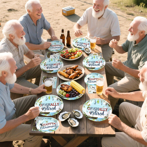96 Pcs Ofishally Retired Party Plates and Napkins - Grencian