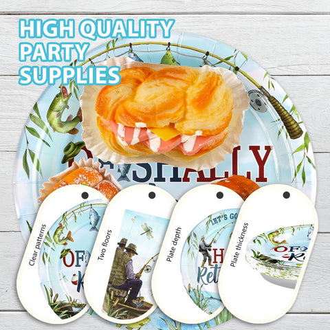 96 Pcs Ofishally Retired Party Plates and Napkins - Grencian