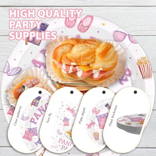 96 Pcs Pancakes and Pajamas Party Plates and Napkins - Grencian