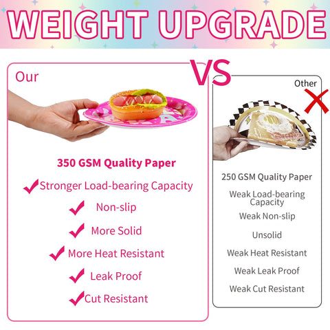 96 Pcs Pink 30th Birthday Party Plates and Napkins - Grencian