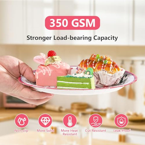 96 Pcs Pink Hockey Birthday Party Plates and Napkins