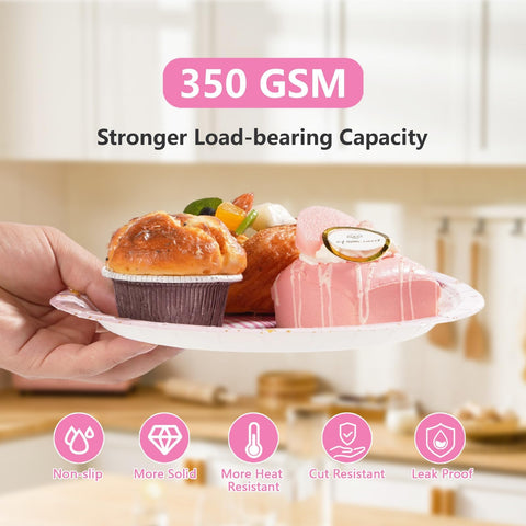 96 Pcs Pink Sleepover Party Plates and Napkins - Grencian