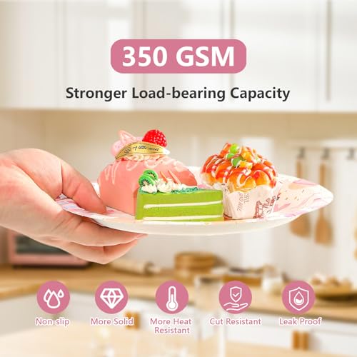 96 Pcs Pink Spa Party Plates and Napkins - Grencian