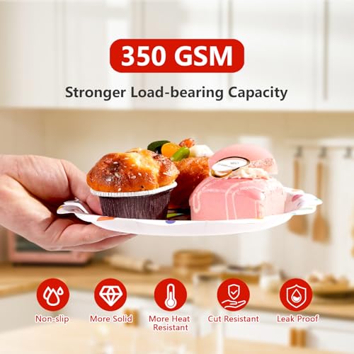 96 Pcs Polka Dots 1st Birthday Party Plates and Napkins - Grencian