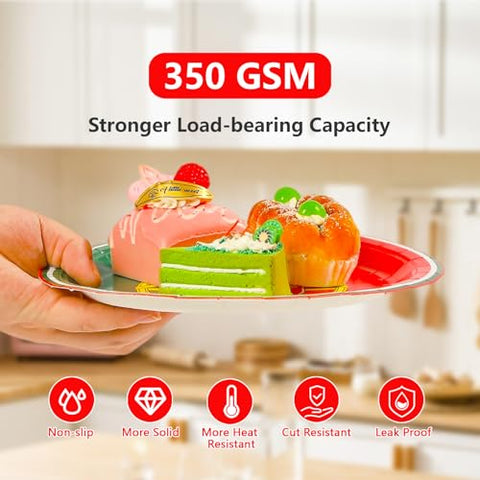 96 Pcs Portugal Flag Party Plates and Napkins - Grencian