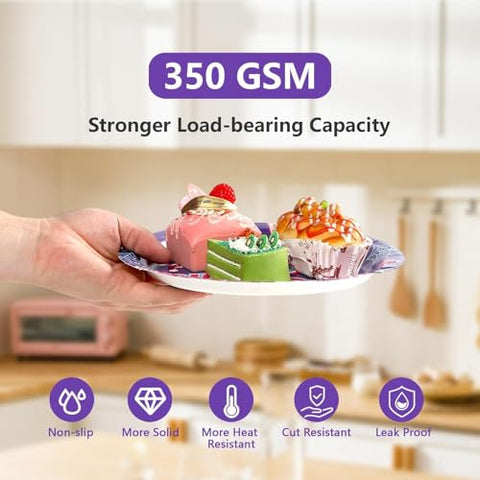 96 Pcs Purple Spider 3rd Birthday Party Plates and Napkins