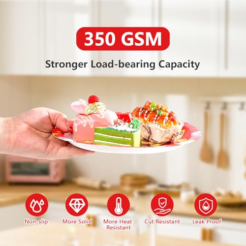 96 Pcs Red Bingo Night Party Plates and Napkins - Grencian