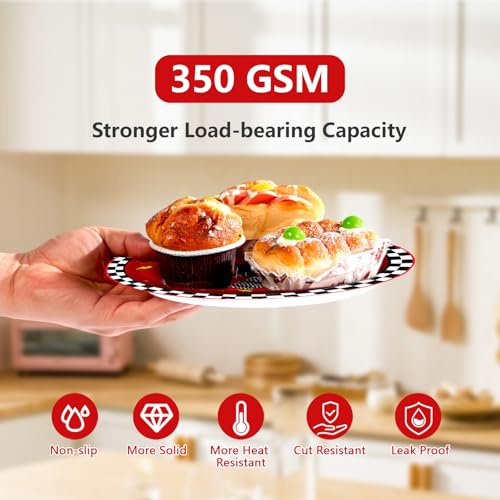 96 Pcs Red Race Car 4th Birthday Party Plates and Napkins - Grencian