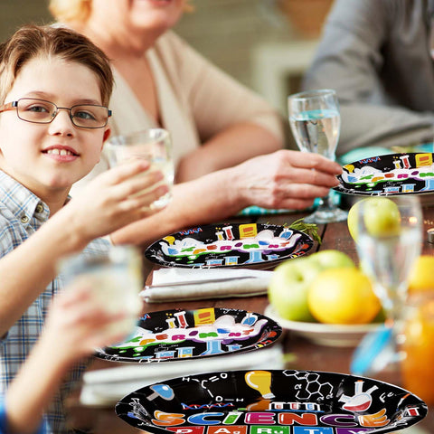 96 Pcs Science Party Plates and Napkins - Grencian