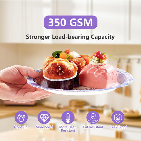 96 Pcs Snowflake 2nd Birthday Party Plates and Napkins