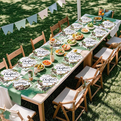 96 Pcs Storybook Baby Shower Party Plates and Napkins - Grencian
