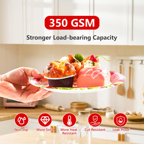 96 Pcs Strawberry 5th Birthday Party Plates and Napkins - Grencian