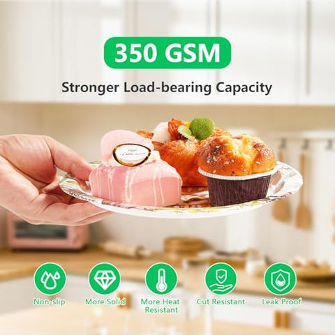 96 Pcs Watercolor Owl Birthday Party Plates and Napkins - Grencian