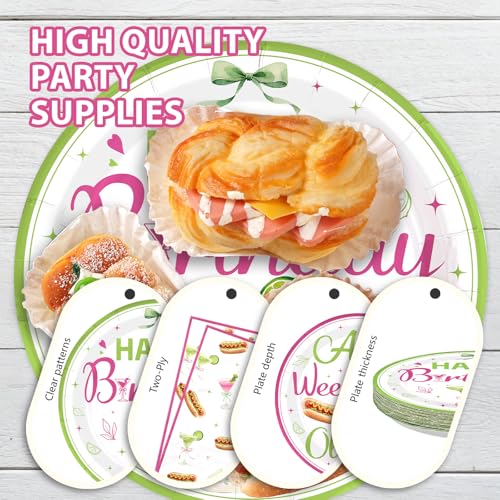 96 Pcs Weenies and Tinis Birthday Party Plates and Napkins - Grencian