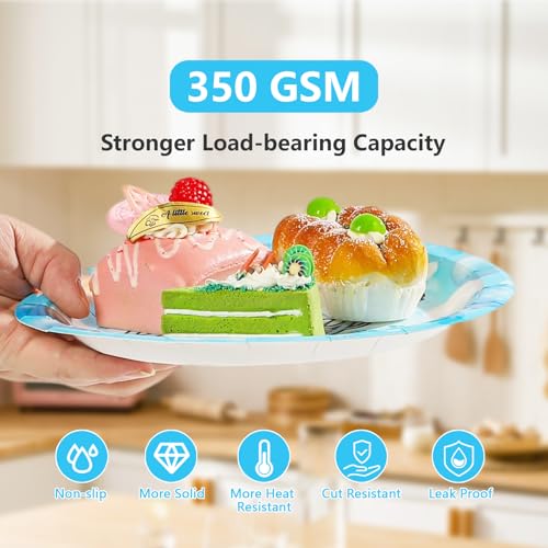 96 Pcs Welcome Home Baby Boy Party Plates and Napkins - Grencian