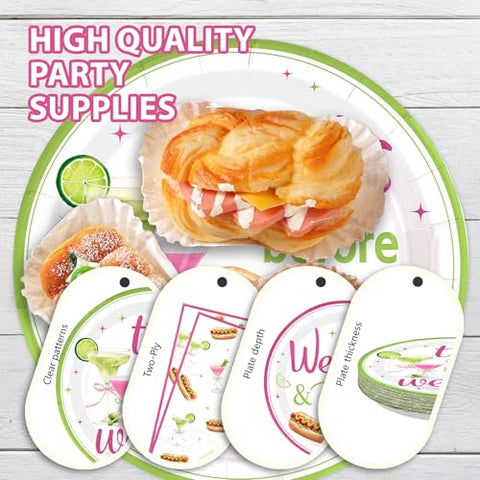 96 Pcs Wennie Tinis Martini Party Plates and Napkins - Grencian