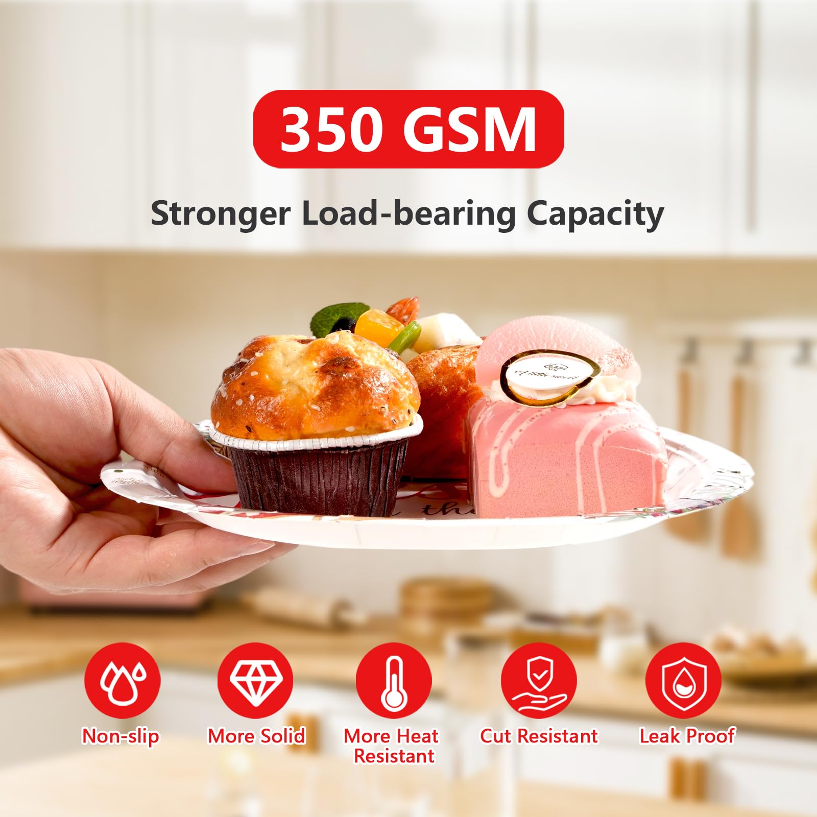 96 Pcs Xmas Present Baby Shower Party Plates and Napkins - Grencian