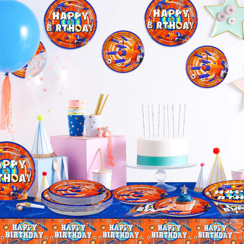 98 Pcs Dart War Party Plates Napkins Tablecloths - Grencian