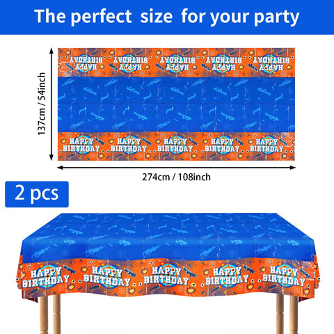 98 Pcs Dart War Party Plates Napkins Tablecloths - Grencian
