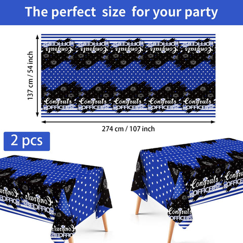 98 Pcs Police Party Plates Napkins Tablecloths - Grencian