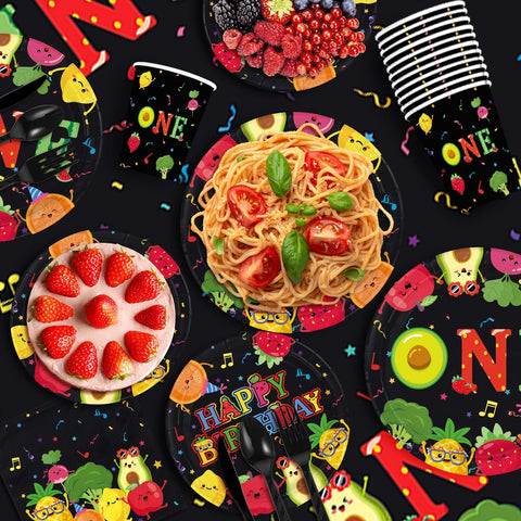 Dancing Fruit 1st Birthday Party Supplies 171 Pcs for Baby