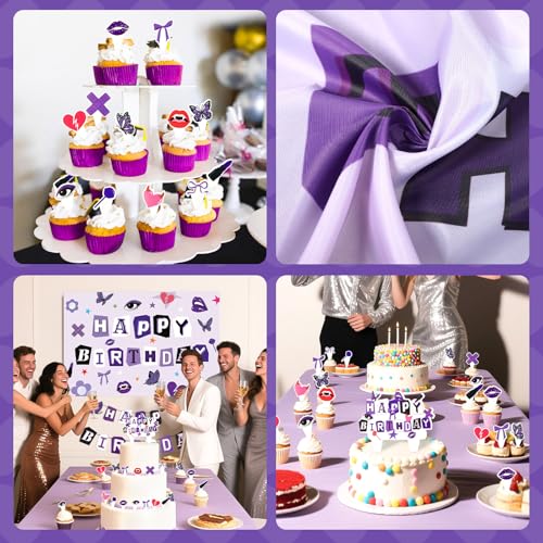 Purple Birthday Party Decorations for Music - Grencian