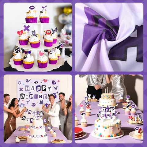 Purple Birthday Party Decorations for Music - Grencian