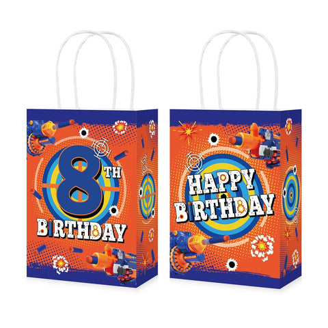16Pcs Dart War 8th Birthday Party Favor Bags War Themed Goodie Bags - Grencian