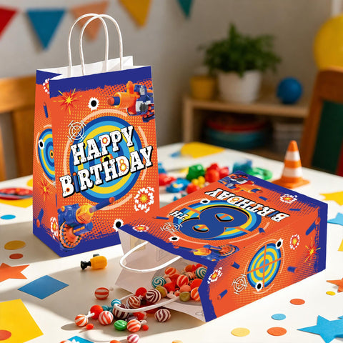 16Pcs Dart War 8th Birthday Party Favor Bags War Themed Goodie Bags - Grencian