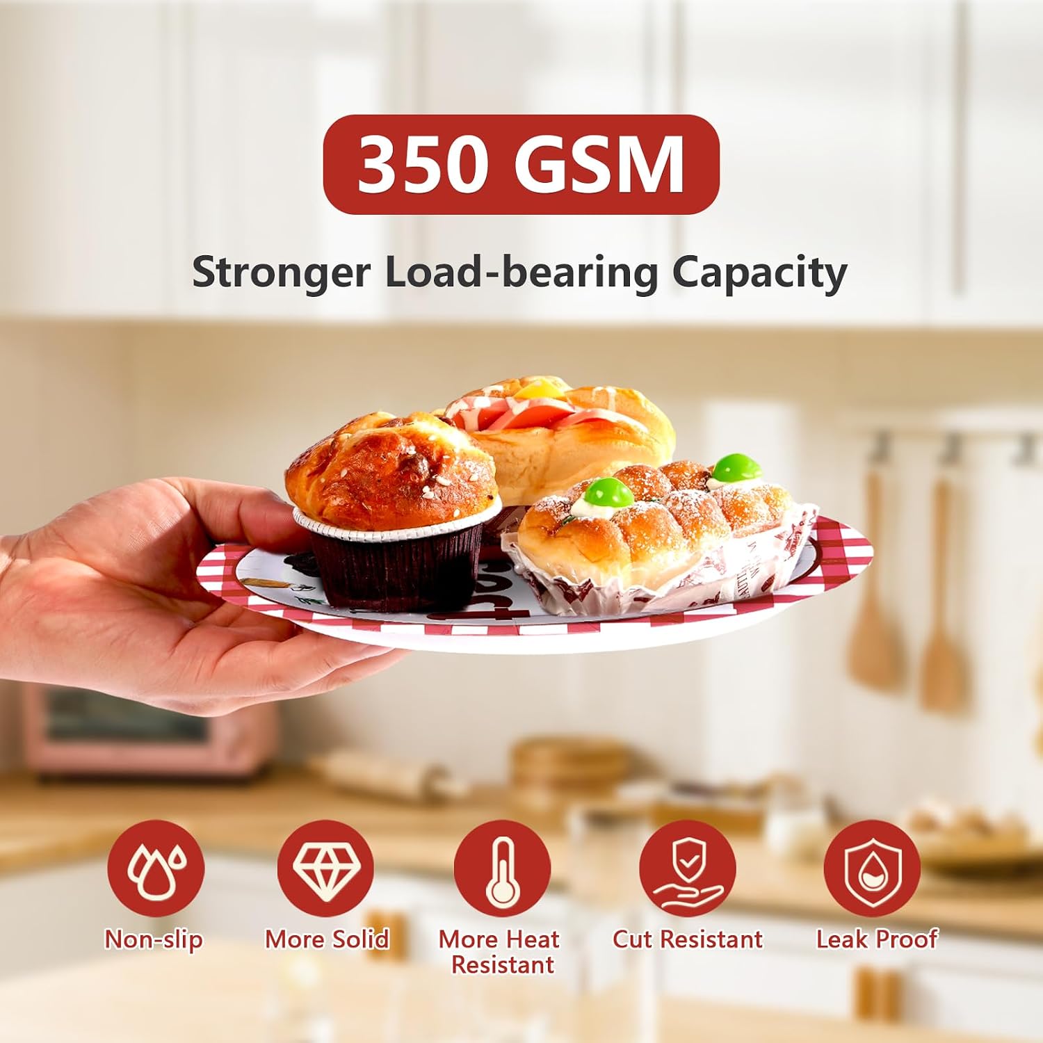 Beefsteak Birthday Plates & Napkins Set - 96 Pcs image 4