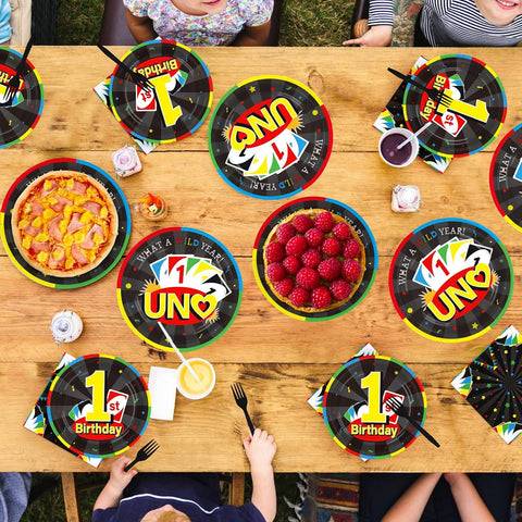 Card Game 1st Birthday Party Plates & Napkins - 96 Pcs image 7