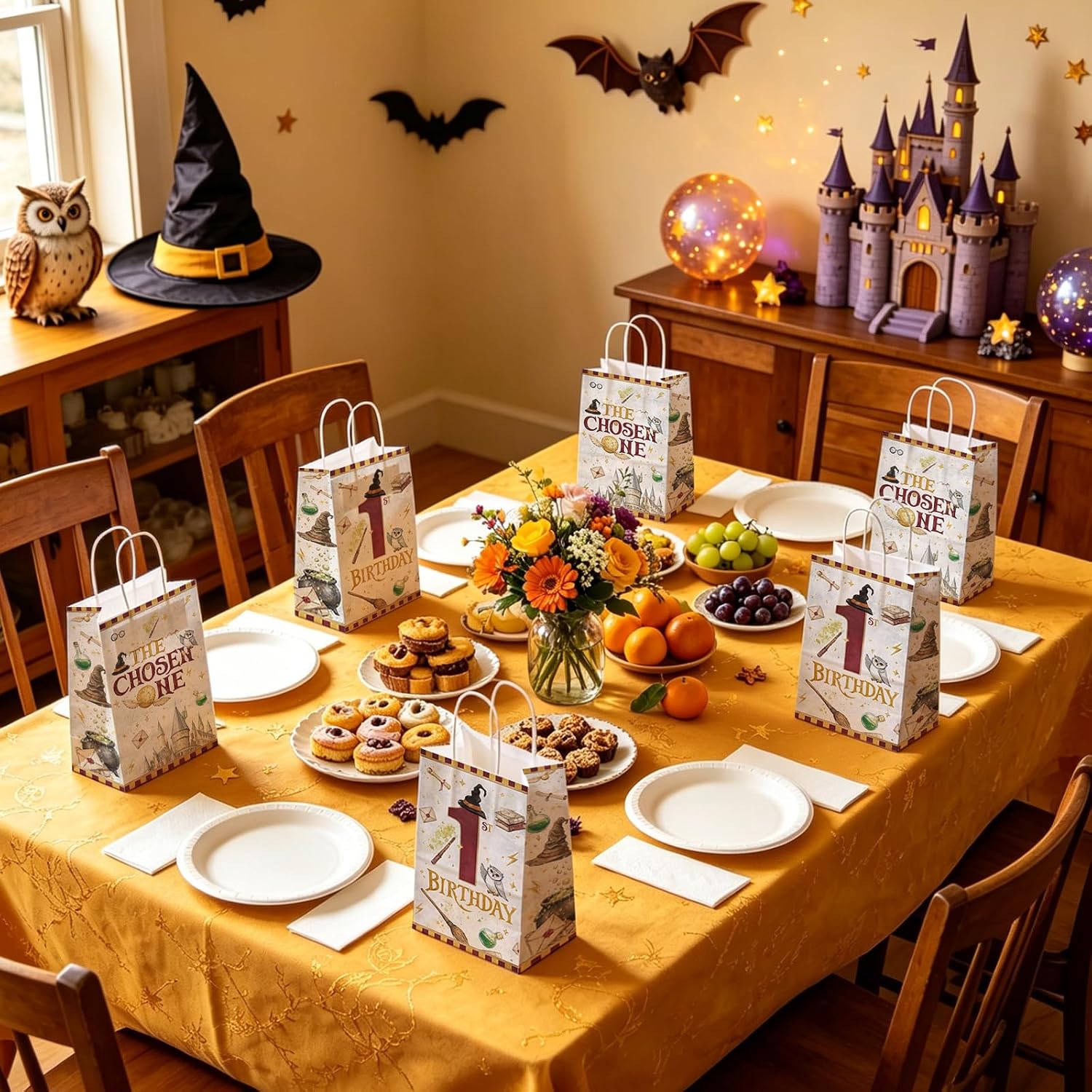 Castle owl birthday party supplies goodie bags