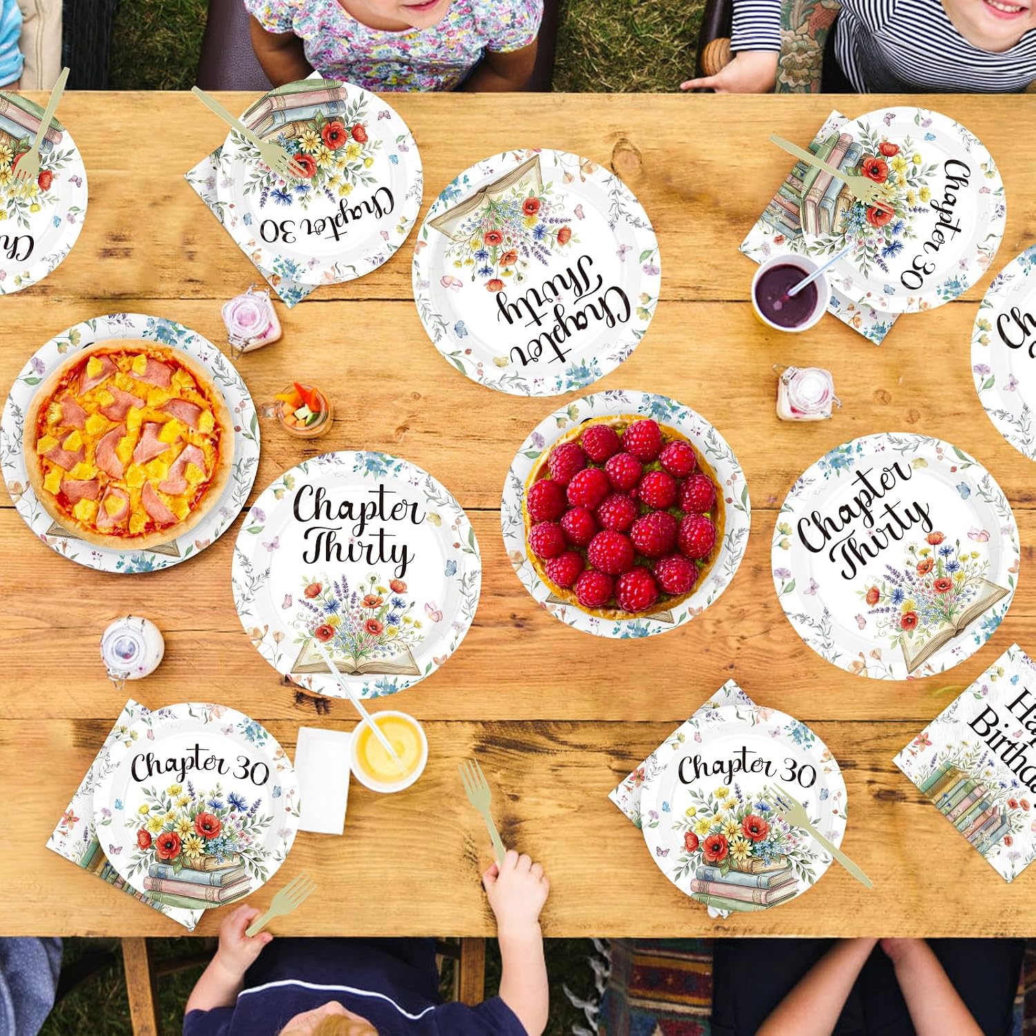96Pcs Chapter 30th Birthday Party Plates and Napkins - Grencian