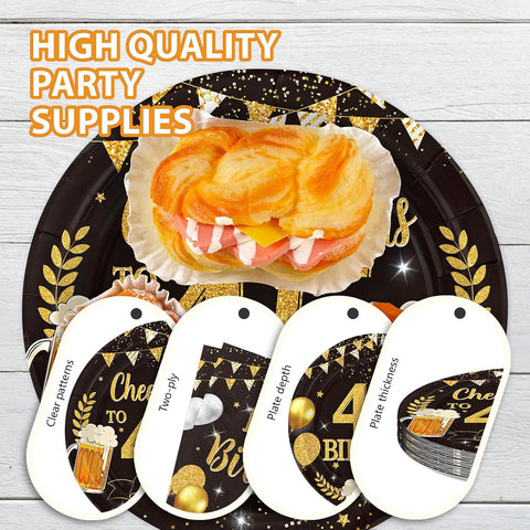 Cheers to 45th Birthday Plates & Napkins - 96 Pcs - view 6