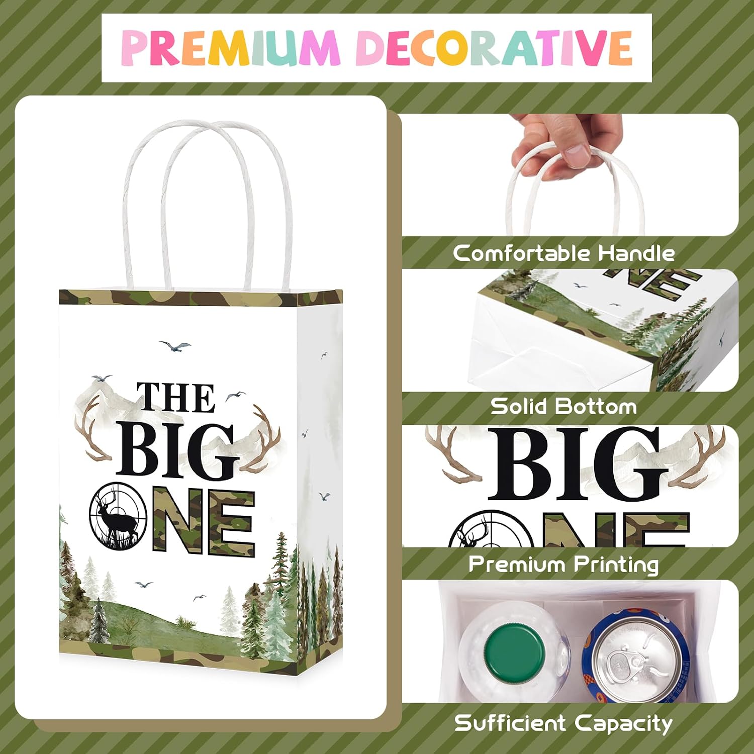 Deer camo birthday goodie bags hunting theme