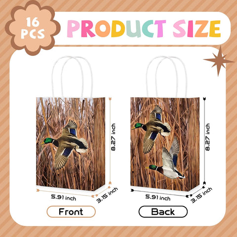 Duck hunting party favor bags wildlife theme