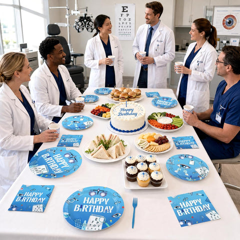 Eye Doctor Birthday Plates & Napkins - 96 Pcs - view 8